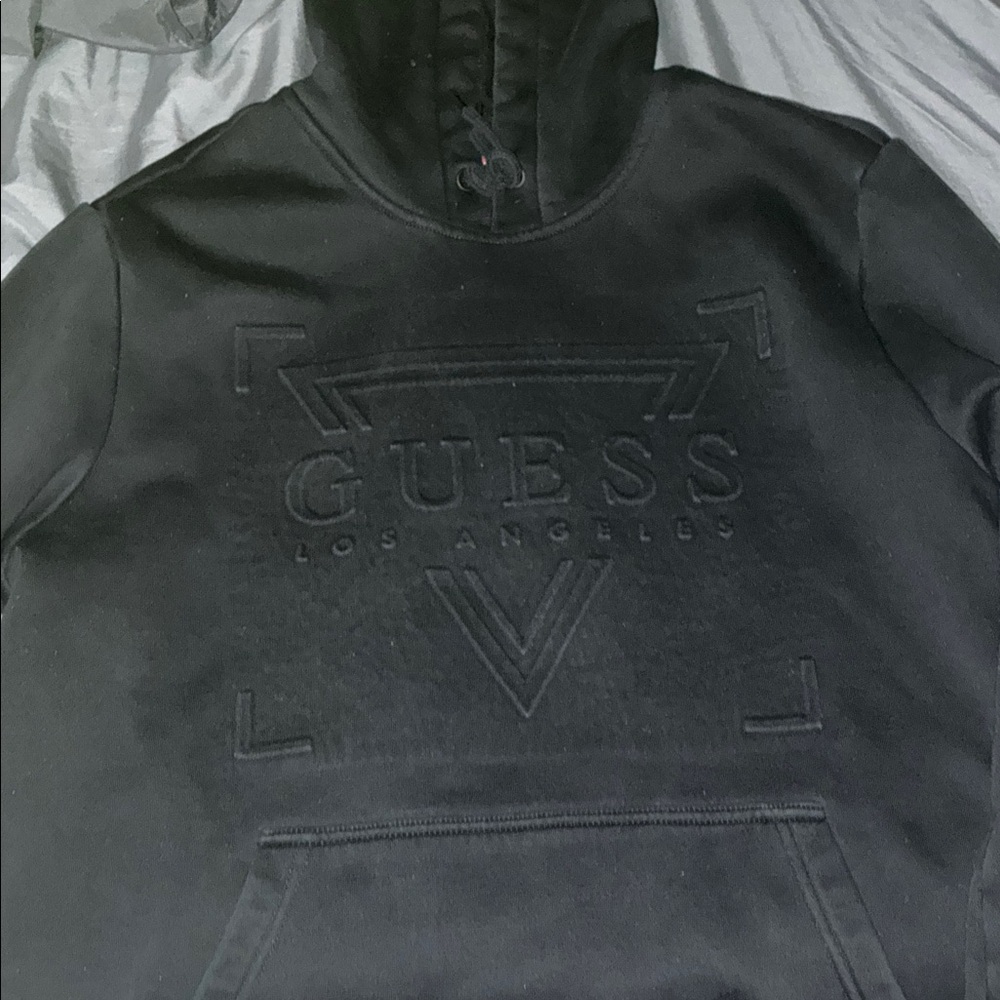 Guess Charcoal Embossed Hoodie